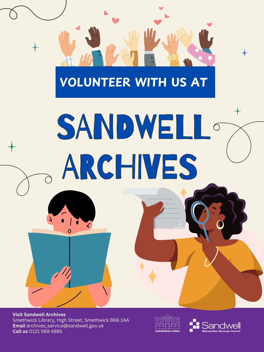 Sandwell Archives (@sandwellarchive) on Twitter photo ⭐️We're looking for volunteers to help with our upcoming project, “Illuminating the Chance Glass Works Collection”, and would love to hear from you. Email our friendly team at archives_service@sandwell.gov.uk or pop in for a chat to learn more! #ArchivesRevealed #ChanceBrothers ⭐️We're looking for volunteers to help with our upcoming project, “Illuminating the Chance Glass Works Collection”, and would love to hear from you. Email our friendly team at archives_service@sandwell.gov.uk or pop in for a chat to learn more! #ArchivesRevealed #ChanceBrothers