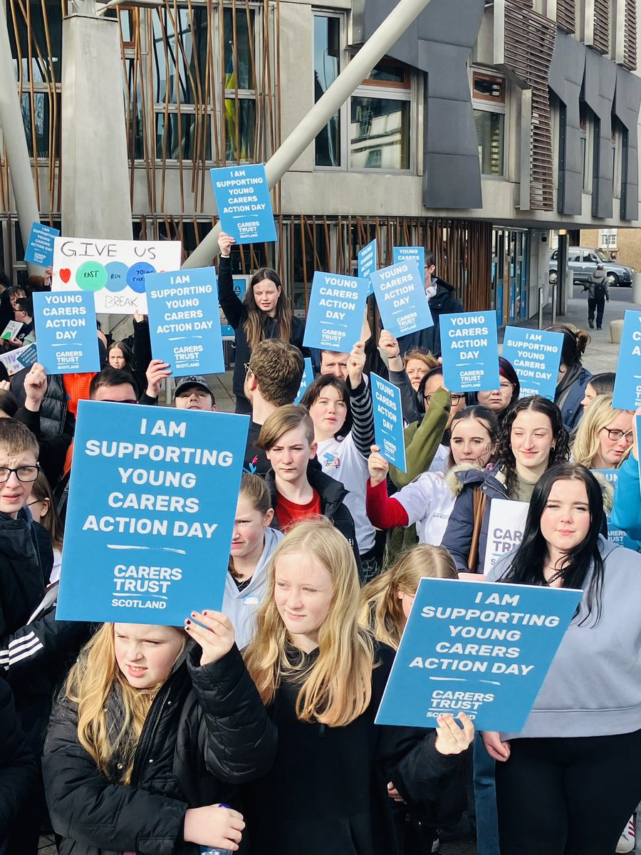 Carers Trust Scotland (@carerstrustscot) on Twitter photo Day 2 of #YCAD began with an inspiring outside <a href="/ScotParl/">Scottish Parliament</a>, where young carers gathered to share their voices! They were joined by First Minister <a href="/JohnSwinney/">John Swinney</a> and Minister for Public Health & Women’s Health, <a href="/MareeToddMSP/">Maree Todd</a> in a show of support. #YoungCarers <a href="/scotgov/">Scottish Government</a> #GeezaBreak Day 2 of #YCAD began with an inspiring outside <a href="/ScotParl/">Scottish Parliament</a>, where young carers gathered to share their voices! They were joined by First Minister <a href="/JohnSwinney/">John Swinney</a> and Minister for Public Health & Women’s Health, <a href="/MareeToddMSP/">Maree Todd</a> in a show of support. #YoungCarers <a href="/scotgov/">Scottish Government</a> #GeezaBreak