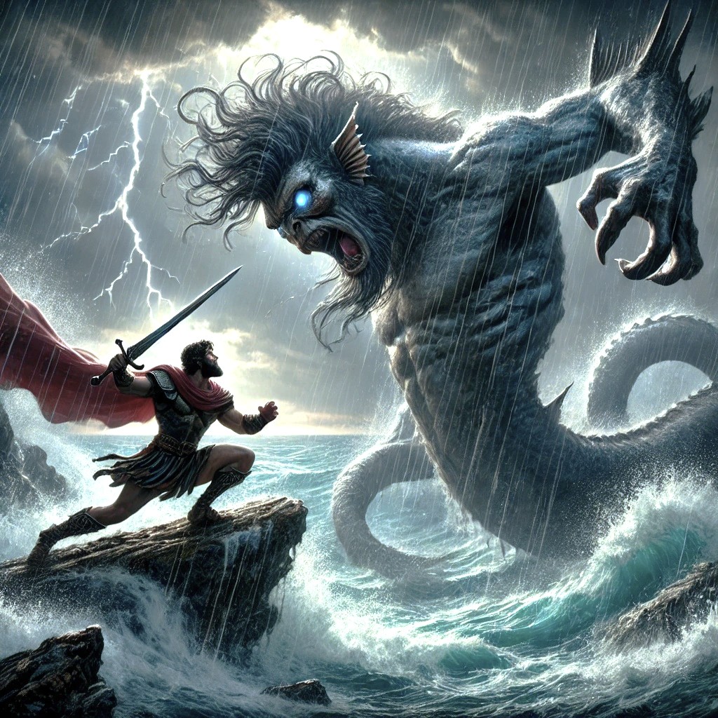 Cetus is an autumn constellation🐳
The sea monster sent for Andromeda, doomed by her mother’s pride, was slain by Perseus and became a star.🌊

くじら座は秋の星座🐉
母の過ちで生贄となったアンドロメダを襲った海の怪物ケートス。ペルセウスに討たれ 星座となった。🐟

#AI画像 #くじら座