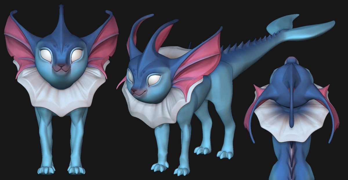 maanunoo's tweet image. In my original sketch, Squirtle was accompanied by a few other Pokémon. Here's the progress on Vaporeon before I dropped the idea 🫧