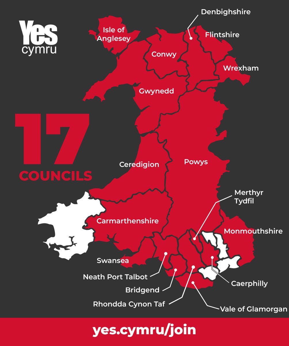 🏴󠁧󠁢󠁷󠁬󠁳󠁿🚨BREAKING NEWS🚨🏴󠁧󠁢󠁷󠁬󠁳󠁿

Bridgend council is the 17th Welsh council to demand the Crown Estate and its wealth is transferred into Welsh control.

The work of YesCymru members making a difference!

Join YesCymru today to be a part of the campaign!