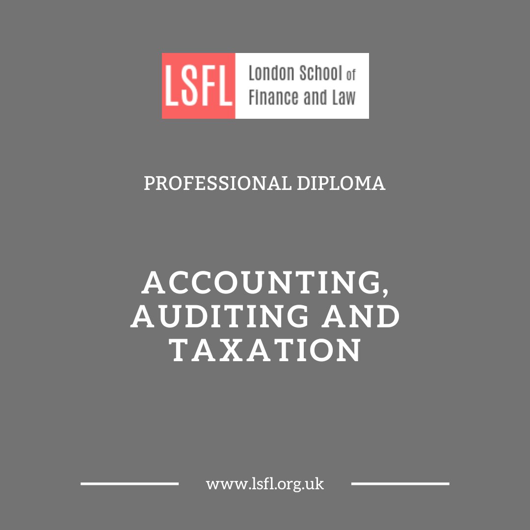 Study “Accounting, Auditing and Taxation” at London School of Finance and Law!
Read more about the qualification: courses.lsfl.org.uk/professional-d…
You may be eligible for tuition funding.
#Finance #Accounting #Auditing #Taxation #TaxLaw #Business #Management #Economics #Research #UK