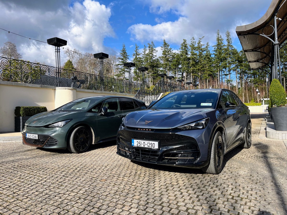 CarzoneIE's tweet image. We attended Cupra Ireland’s drive event at Powerscourt Hotel to get behind the wheel of Cupra’s latest models, the Terramar, Tavascan and Formentor VZ! 🚘👌
What do you think of the new models?
#cupra #cupraireland #newcars