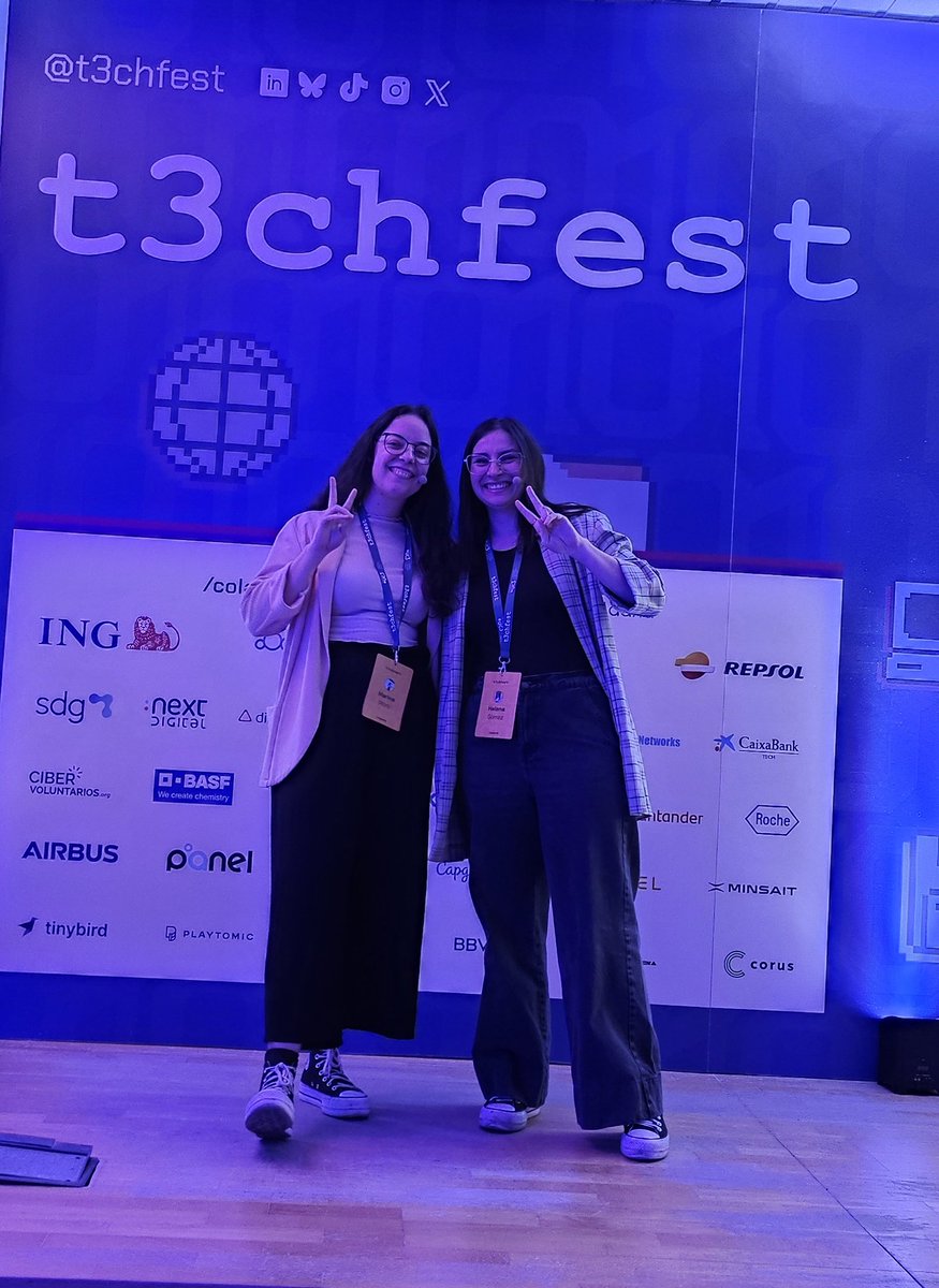 Jimena (@jimena_y_yo) on Twitter photo Las amo. Como hablan, como explican y como ponen en valor la investigación española 💜
#t3chfest #t3chfest10
<a href="/HelenaGomezPz/">Helena Gómez Pozo</a> <a href="/marinamorolopez/">Marina Moro López</a> Las amo. Como hablan, como explican y como ponen en valor la investigación española 💜
#t3chfest #t3chfest10
<a href="/HelenaGomezPz/">Helena Gómez Pozo</a> <a href="/marinamorolopez/">Marina Moro López</a>