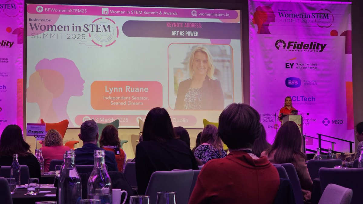 Sheila Porter (@sheilaeporter) on Twitter photo "Intersection of arts and the sciences is crucial for the future." Lynn Ruane speaking at #BPwomeninstem25 "If we don't actively shape our future somebody else will".
<a href="/Entirl/">Enterprise Ireland</a> <a href="/ESBNetworks/">ESB Networks</a> "Intersection of arts and the sciences is crucial for the future." Lynn Ruane speaking at #BPwomeninstem25 "If we don't actively shape our future somebody else will".
<a href="/Entirl/">Enterprise Ireland</a> <a href="/ESBNetworks/">ESB Networks</a>