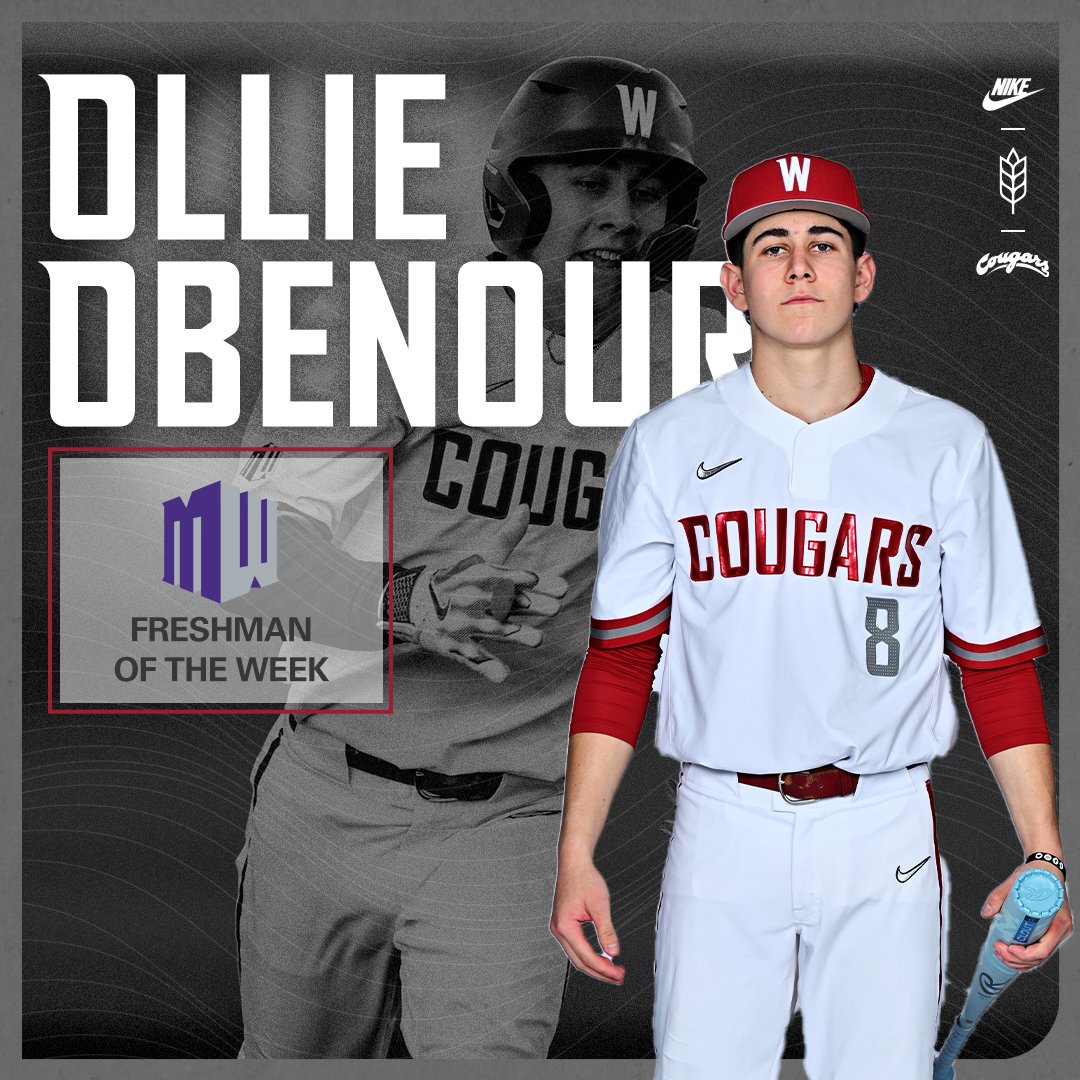 Shout out to <a href="/OllieObenour/">Ollie Obenour</a> on being named the MWC Freshman of the Week!  ⚾️ 👏  #wsu #gocougs #wazzu