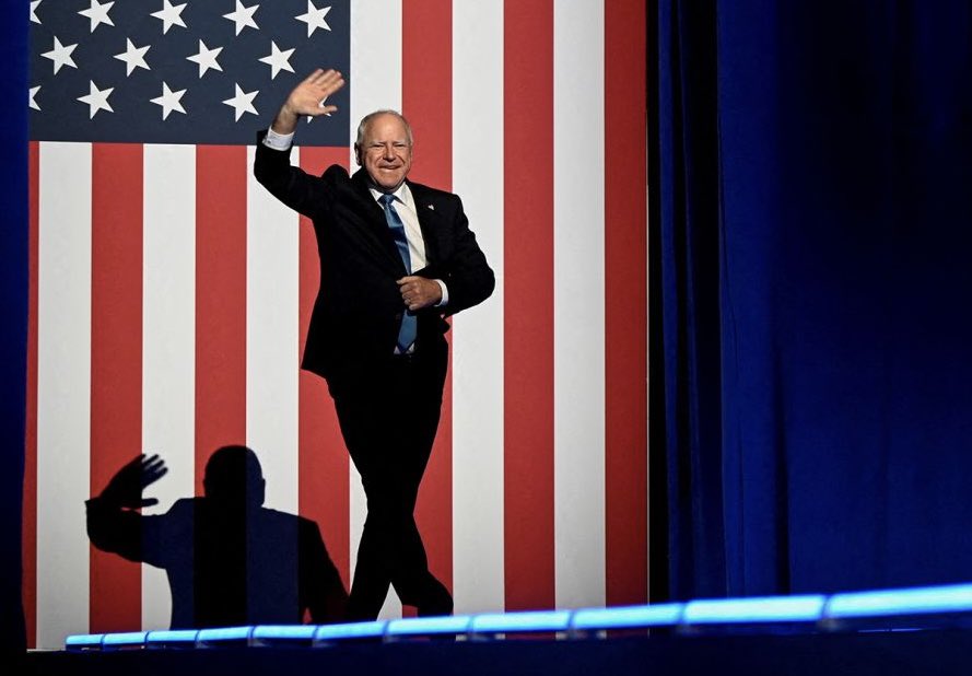Tim Walz: “I’m hitting the road, traveling to red states across the country to lend a megaphone to the people.”

Drop 💙 for Tim
