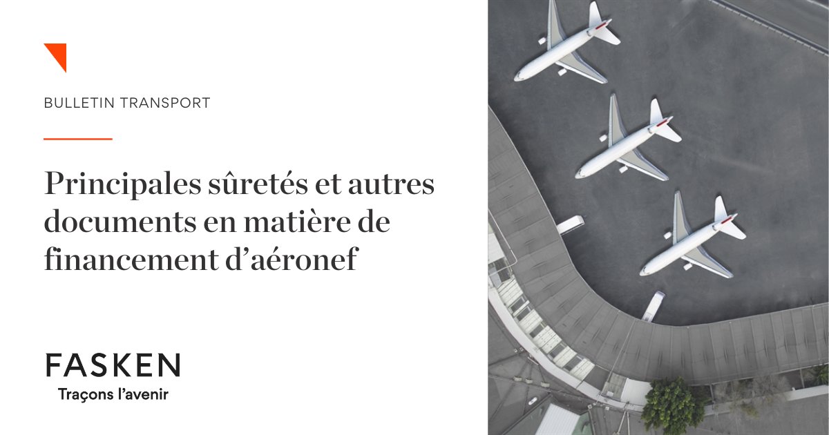 Structurer un financement d’aéronef au Canada demande une bonne réflexion. Continuez la lecture pour en apprendre plus sur les éléments à considérer en matière de transactions d’aéronefs: ow.ly/eGp750VhuKX

#Fasken