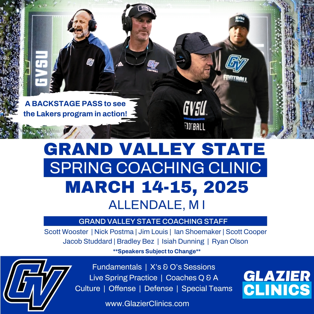GVSU Football (@gvsufootball) on Twitter photo Big clinic and an opportunity to catch GVSU Laker football in spring practice. You do not want to miss this opportunity. #AnchorUp
<a href="/GlazierClinics/">Glazier Clinics</a> Big clinic and an opportunity to catch GVSU Laker football in spring practice. You do not want to miss this opportunity. #AnchorUp
<a href="/GlazierClinics/">Glazier Clinics</a>