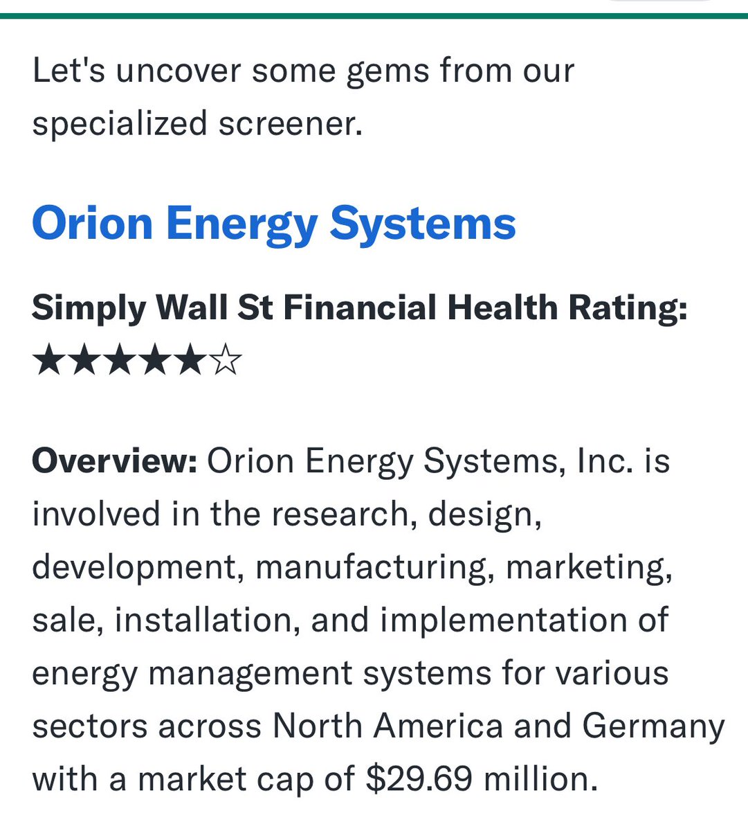 CatalystIR's tweet image. Orion Energy Systems $OESX &amp;amp; 2 Other US Penny Stocks ($IDN &amp;amp; $WSTL) to Consider For Your Portfolio via @simplywallst 

finance.yahoo.com/news/orion-ene…