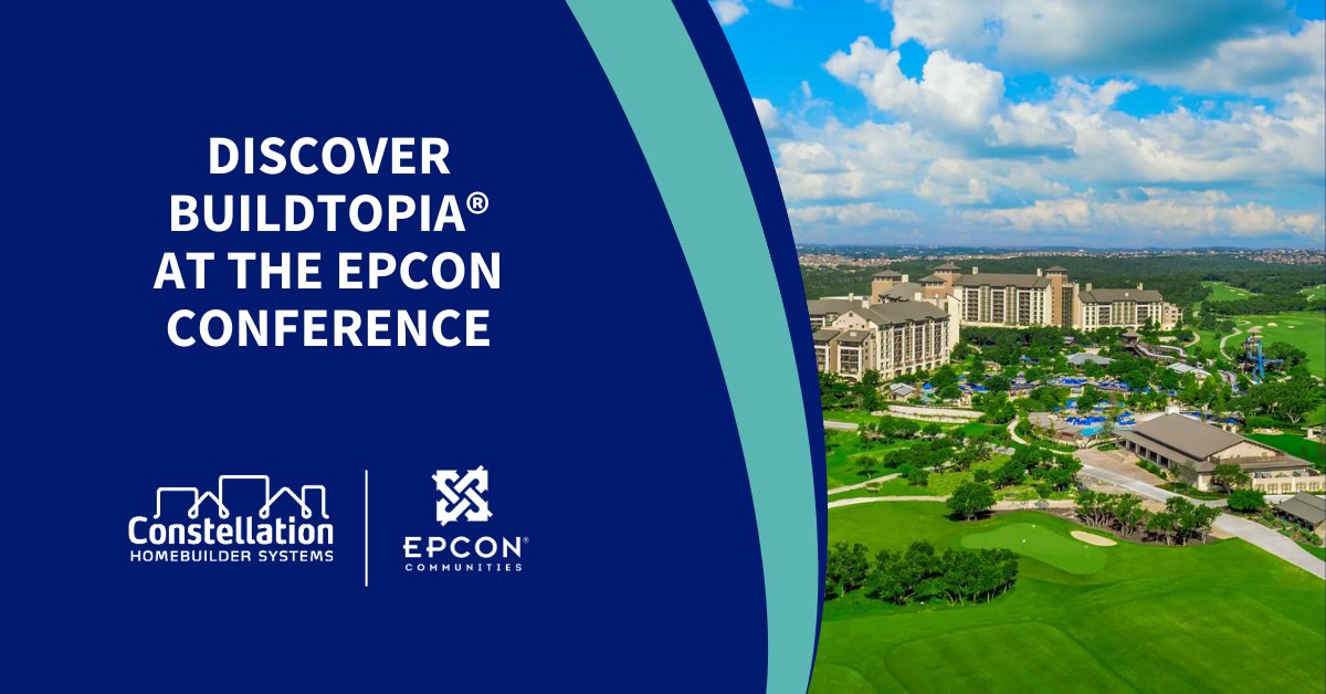 Join Constellation HomeBuilder Systems at Booth #15 from March 31 - April 2 in San Antonio, TX, to explore BuildTopia – the all-in-one construction management platform built for Epcon builders.   

🔗Meet with our team bit.ly/3DsPaj3

#Epcon2025