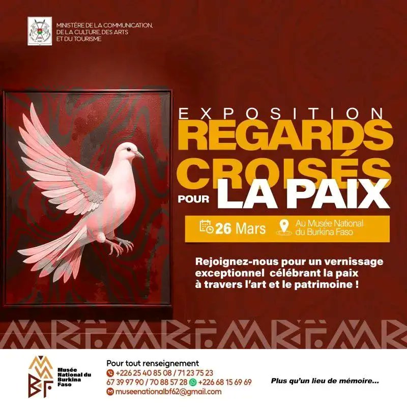 BurkinaMusee's tweet photo. #ActivitésMuséeNational

Vernissage Exposition « Regards croisés pour la paix.» https://t.co/o5YbZ8KY4d