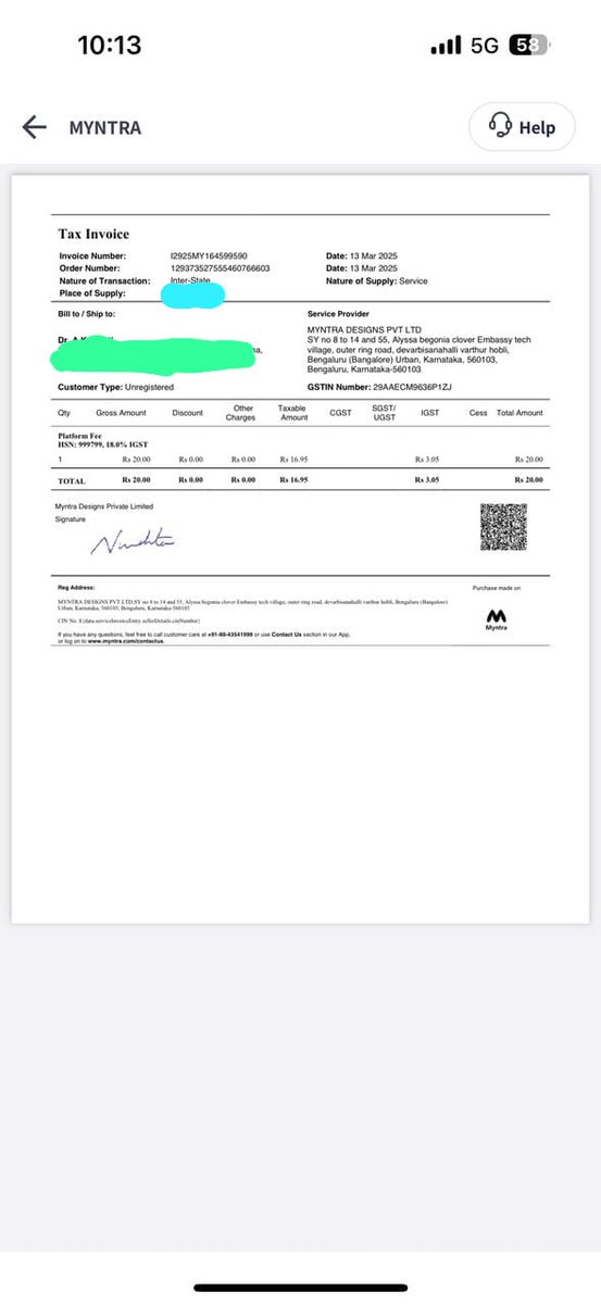 jayantadash's tweet photo. @MyntraSupport @myntra @MyntraSupport @IndiaConsumers Please nsee through this and I have every bit of evidence on the unethical practices adopted by #Myntra. Would anyone call this an invoice? #MyntraFraud https://t.co/he3o1RYade