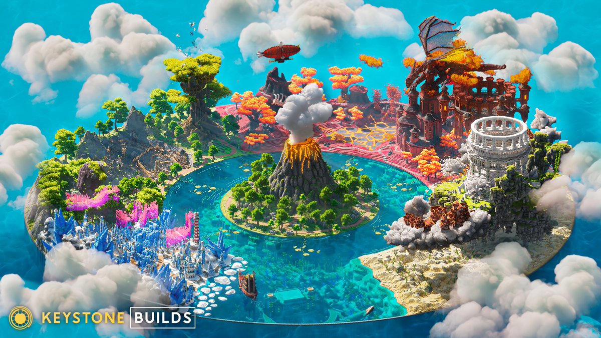 Four elements, one epic battlefield! 🔥 Presenting our latest Elemental Battle Royale map—crafted with insane detail by our master builders. 🏰🌊🌋❄️

#Minecraft #Minecraftbuilds