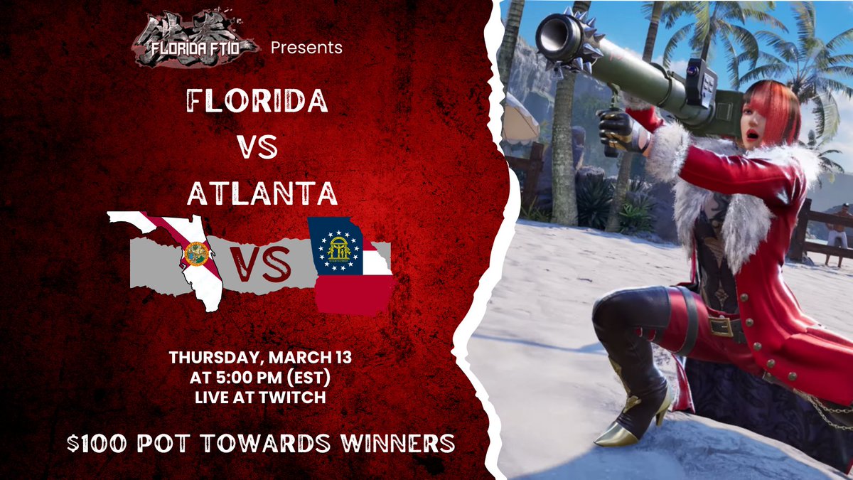 SpartanChino's tweet image. A few updates for today's event and things are bigger and better! 

@KingReyJr_ v @GenghisD0n 5p
@dastryyy v @JJBREEZE_ 6p
@SperoGin v @Fgc_Rel 7p
@battery706 v @pokchop50 8p
@ShyTheRula v @O_N_2_ 9p

🎙️ @Foxhoundfl + Me

S/O to @reboot_gaming for sponsoring on ATL's side!