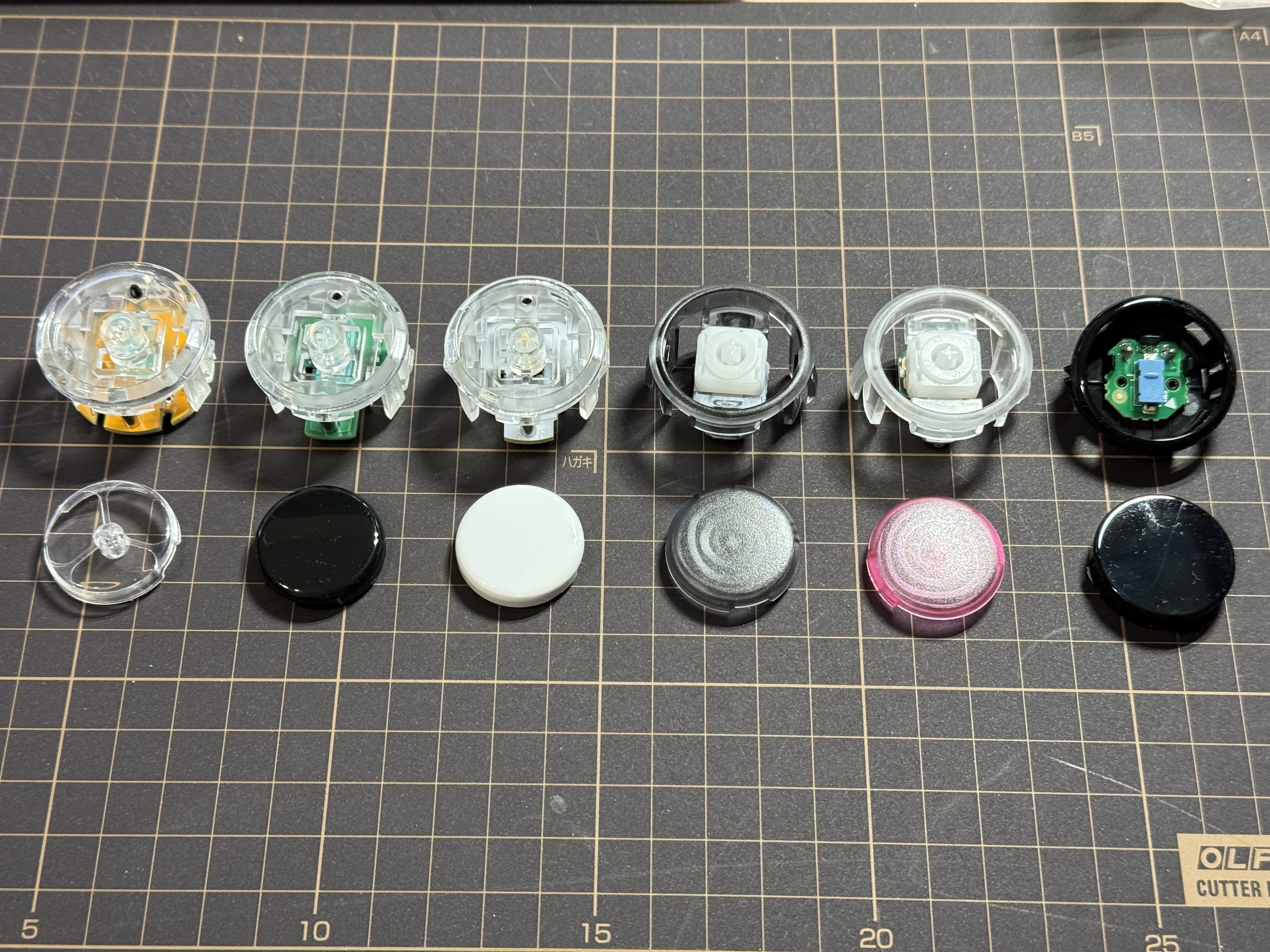 ONE Frame 30Φボタン ワンフレーム アケコン用ボタン】OneFRAME A set (24mm x11、30mm x1)ブラック