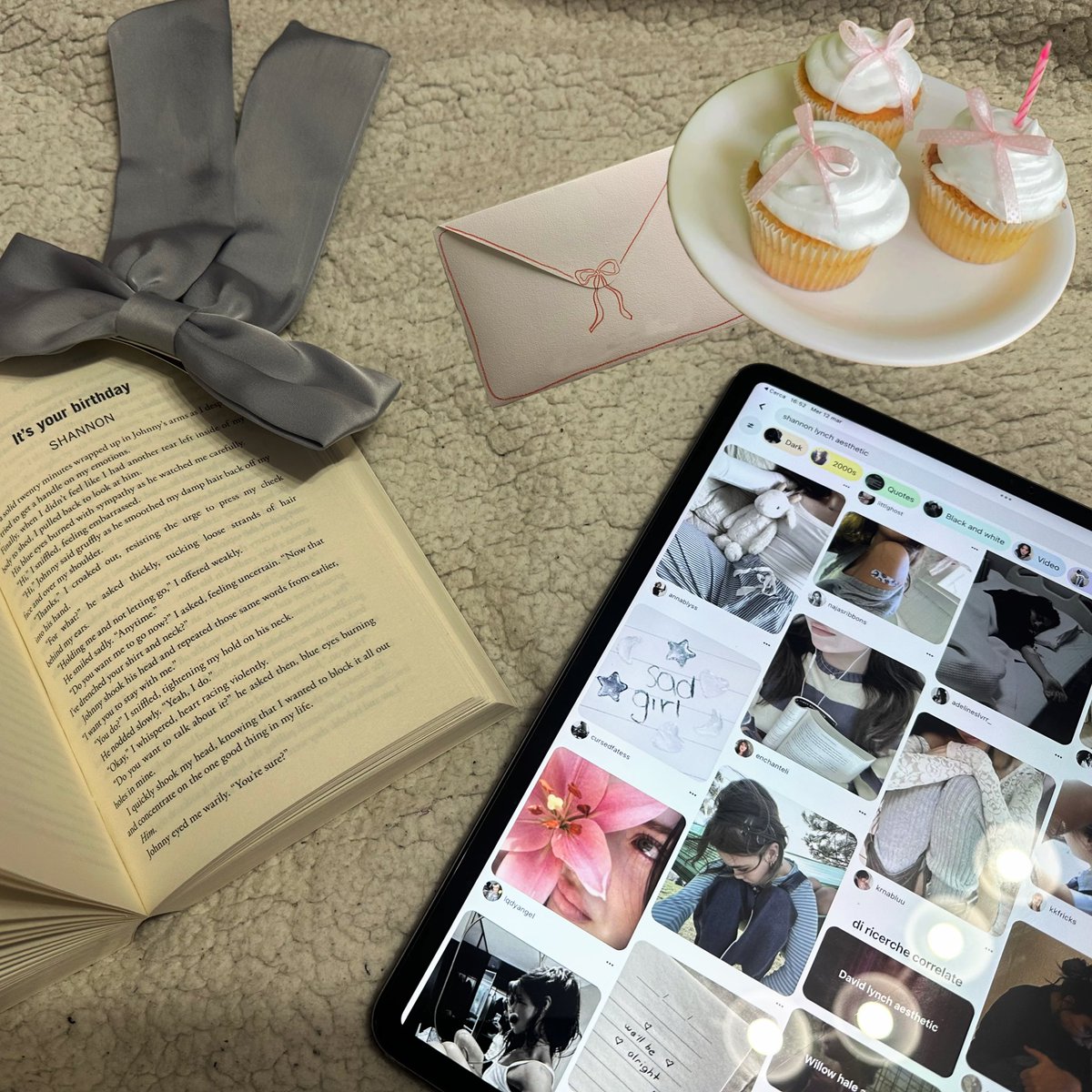 gio’s in her tog era🌷📖☕️ tweet media