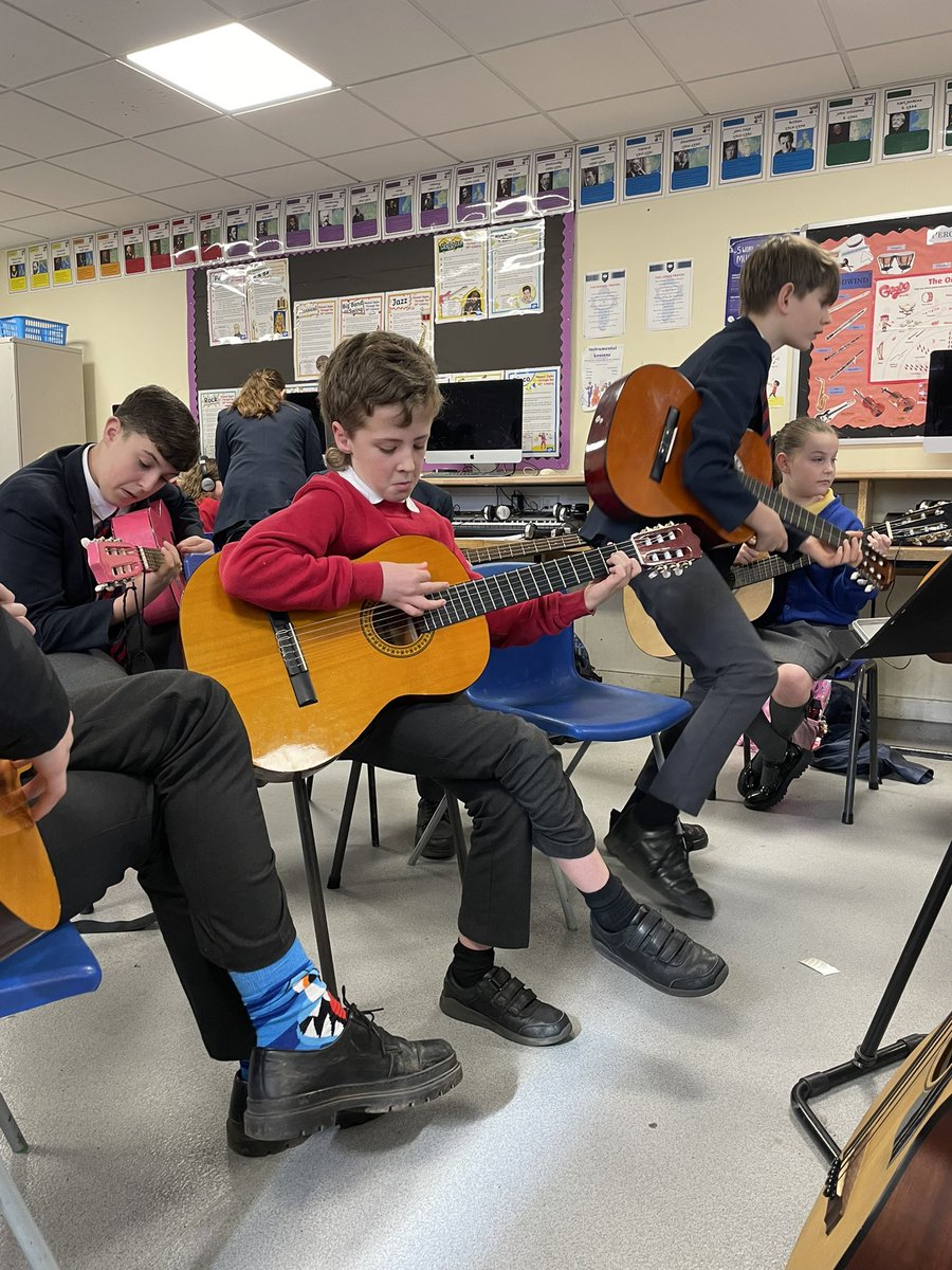 and now our lovely guitar experts at St John’s are helping everyone to learn the chords on guitar and bass 🎶🎸