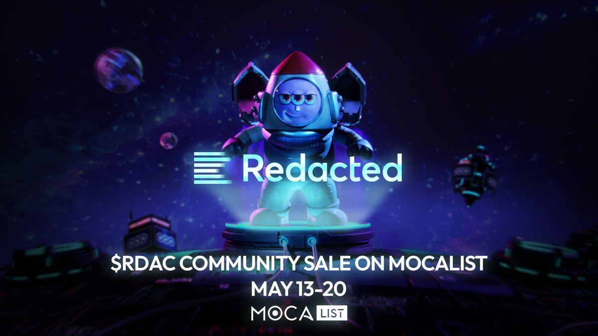 Mocaverse💼🪐 (@moca_network) on Twitter photo $RDAC Community Sale is now live, exclusively on MocaList 🪙
Get priority access to the <a href="/redactedcoin/">Redacted Coin</a> ecosystem with first dip on $RDAC 👉🏻 coinlist.co/redacted?utm_s…
More details about the Sale 👇🏻 $RDAC Community Sale is now live, exclusively on MocaList 🪙
Get priority access to the <a href="/redactedcoin/">Redacted Coin</a> ecosystem with first dip on $RDAC 👉🏻 coinlist.co/redacted?utm_s…
More details about the Sale 👇🏻