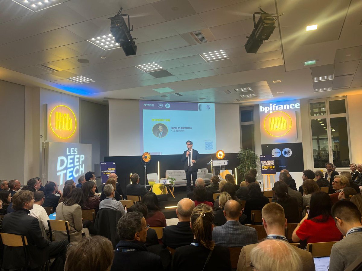 Nicolas Dufourcq (@nicolasdufourcq) on Twitter photo Hier soir, nous cรฉlรฉbrions les 6 ans du plan Deeptech de Bpifrance avec le soutien de #France2030, en prรฉsence de <a href="/PhBaptiste/">Philippe Baptiste</a>, ministre chargรฉ de l'Enseignement supรฉrieur et de la Recherche.
A la mi-temps, le bilan est bon :
- Prรจs de 2 600 startups #deeptech actives en France. Hier soir, nous cรฉlรฉbrions les 6 ans du plan Deeptech de Bpifrance avec le soutien de #France2030, en prรฉsence de <a href="/PhBaptiste/">Philippe Baptiste</a>, ministre chargรฉ de l'Enseignement supรฉrieur et de la Recherche.
A la mi-temps, le bilan est bon :
- Prรจs de 2 600 startups #deeptech actives en France.