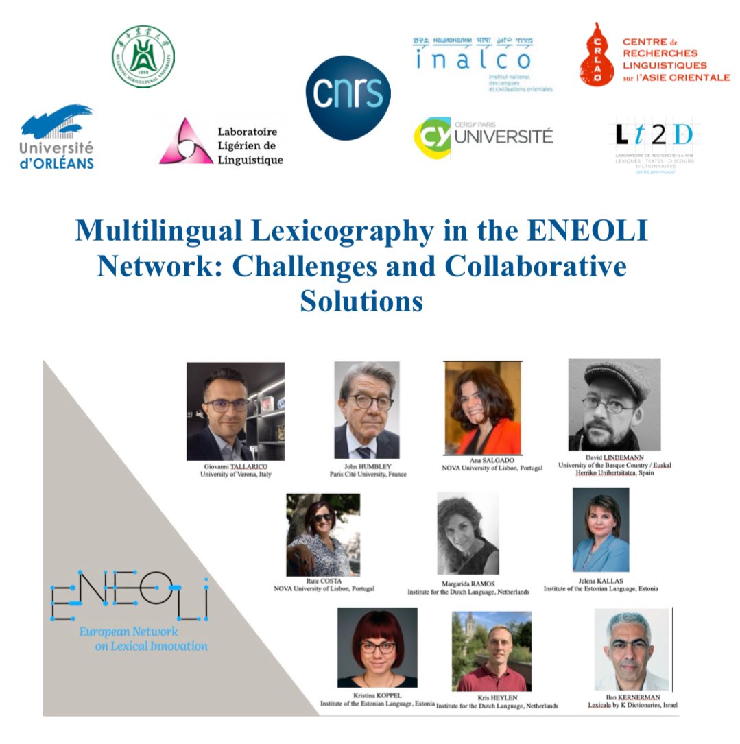 ✈️ENEOLI goes to China!
Multilingual Lexicography in the ENEOLI Network: Challenges and Collaborative Solutions, which will take place on March 28, 2025, at the University of Huazhong, China, with online participation available.
More info here: t.ly/cPSTy