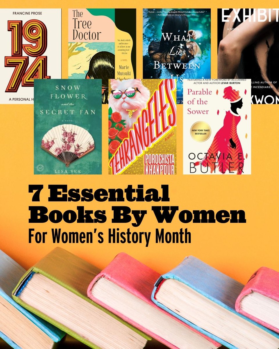 Alta Journal (@altajournal) on Twitter photo This Women's History Month, check out:
📖 1974, Francine Prose
📖 The Tree Doctor, Marie Mutsuki Mockett
📖 Tehrangeles, <a href="/PKhakpour/">porochista khakpour she/her پوروچیستا خاکپور</a>
📖 Exhibit, <a href="/rokwon/">R. O. Kwon 권오경</a>
📖 What Lies Between Us, Nayomi Munaweera
📖 Snow Flower and the Secret Fan, <a href="/Lisa_See/">Lisa See</a>
📖 Parable of the Sower, Octavia Butler This Women's History Month, check out:
📖 1974, Francine Prose
📖 The Tree Doctor, Marie Mutsuki Mockett
📖 Tehrangeles, <a href="/PKhakpour/">porochista khakpour she/her پوروچیستا خاکپور</a>
📖 Exhibit, <a href="/rokwon/">R. O. Kwon 권오경</a>
📖 What Lies Between Us, Nayomi Munaweera
📖 Snow Flower and the Secret Fan, <a href="/Lisa_See/">Lisa See</a>
📖 Parable of the Sower, Octavia Butler