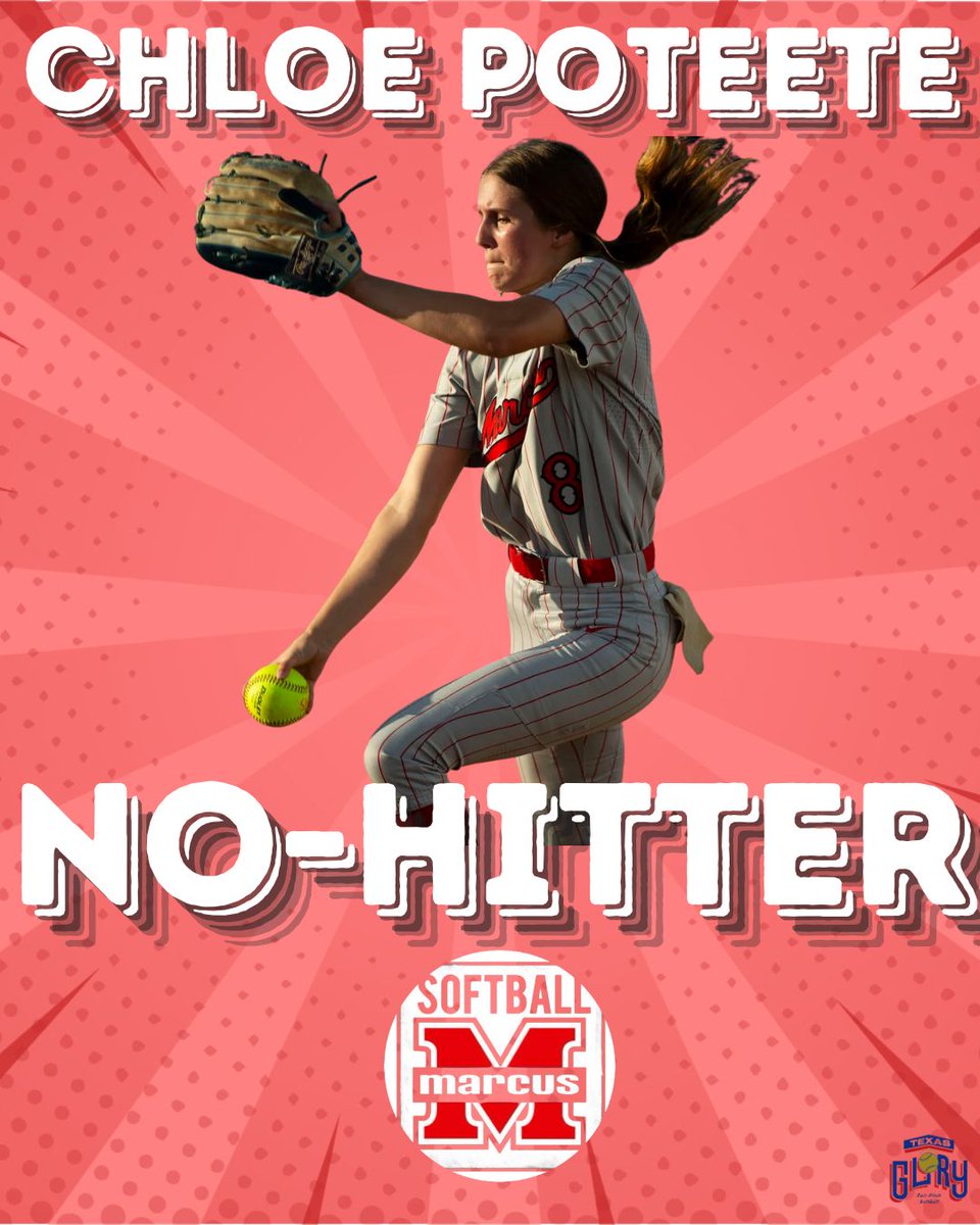 Flower Mound Marcus' Chloe Poteete ('25, St. Francis) fires another no-hitter. Fans tinyurl.com/3u2uj6ar

<a href="/TexasGlory/">Texas Glory</a> <a href="/starlocalmedia/">Star Local Media</a>