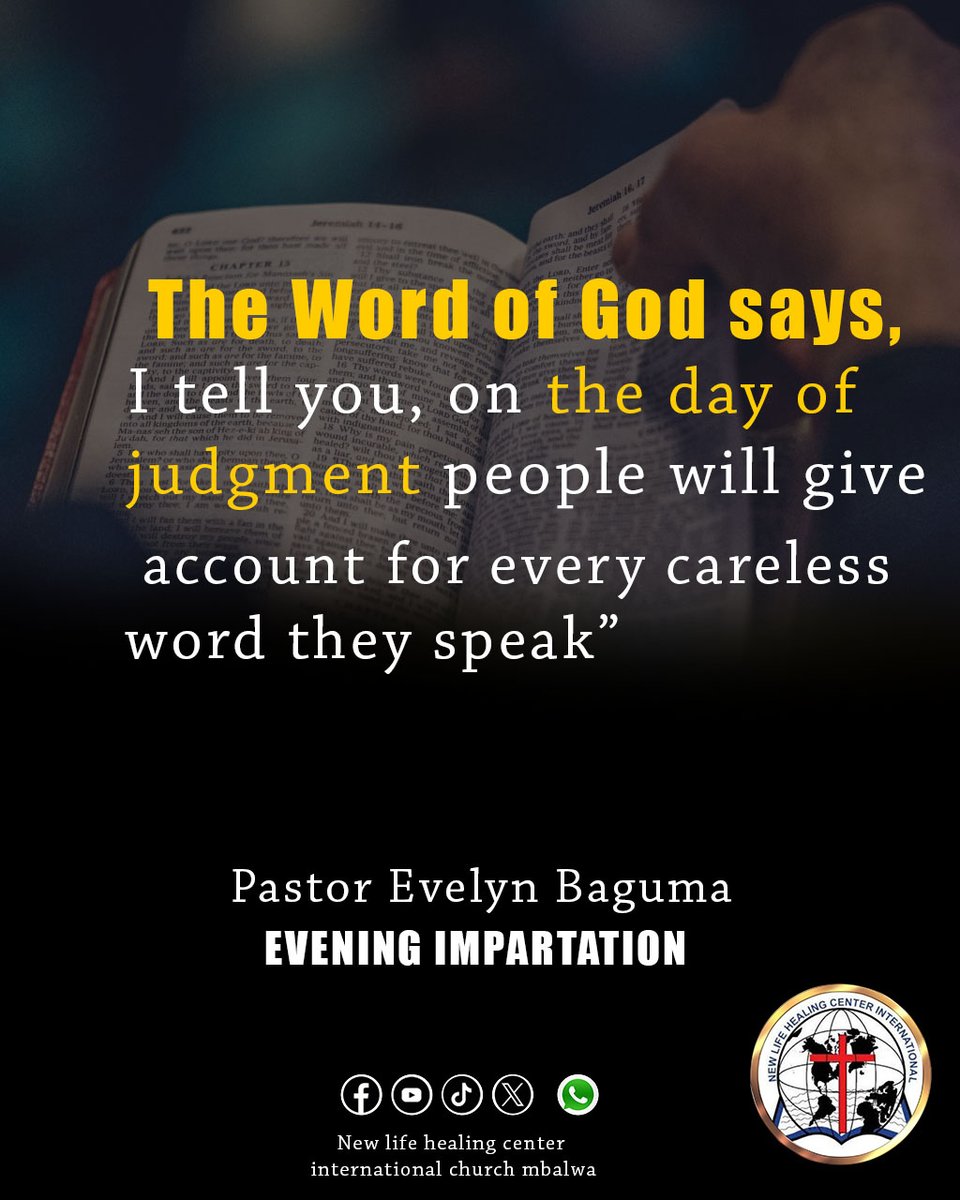 GodonKitibwa's tweet photo. EVENING IMPARTATIONII - Matthew 12:36 (KJV)

Follow the link and subscribe to Newlife youtube Channel:
https://t.co/ym01J3nTG9  

#NewlifeDevotion 📜 https://t.co/qy8Bsq5YPc