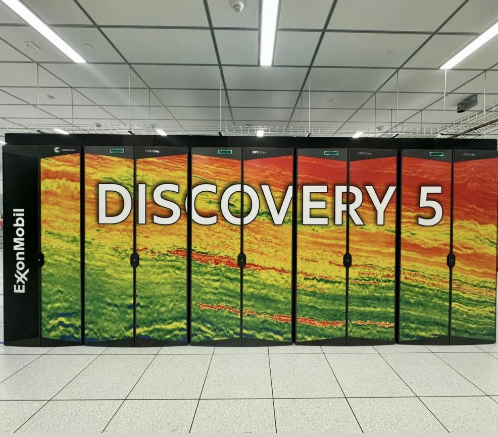 HPE's tweet image. Supercomputing isn’t just about raw power—it’s about solving real-world challenges. HPE’s cutting-edge technology is transforming how ExxonMobil explores and identifies new energy resources. hpe.to/60130RNvh