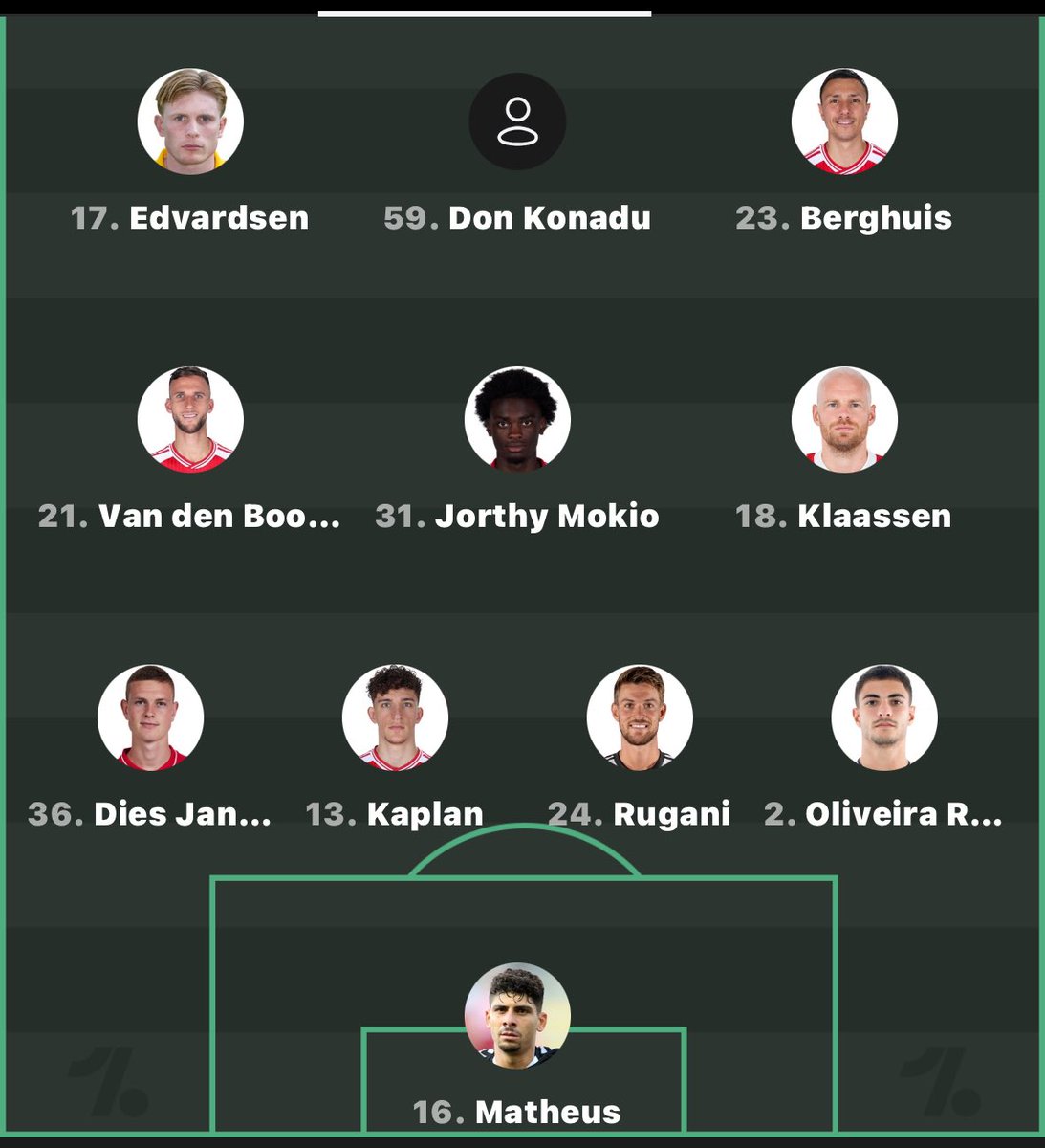 Warum wechselt Ajax gefühlt die erste 11 aus ? Kein Hato kein Sutalo in der S11  ? #Eintracht #europaleague