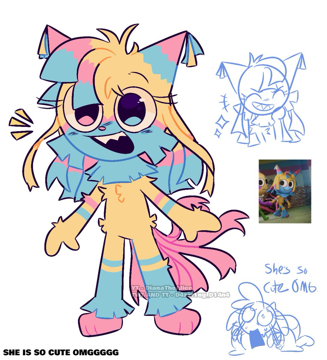 L1llyM00nn's tweet image. lazy fanart of this upcoming mafaka
#dandysworld