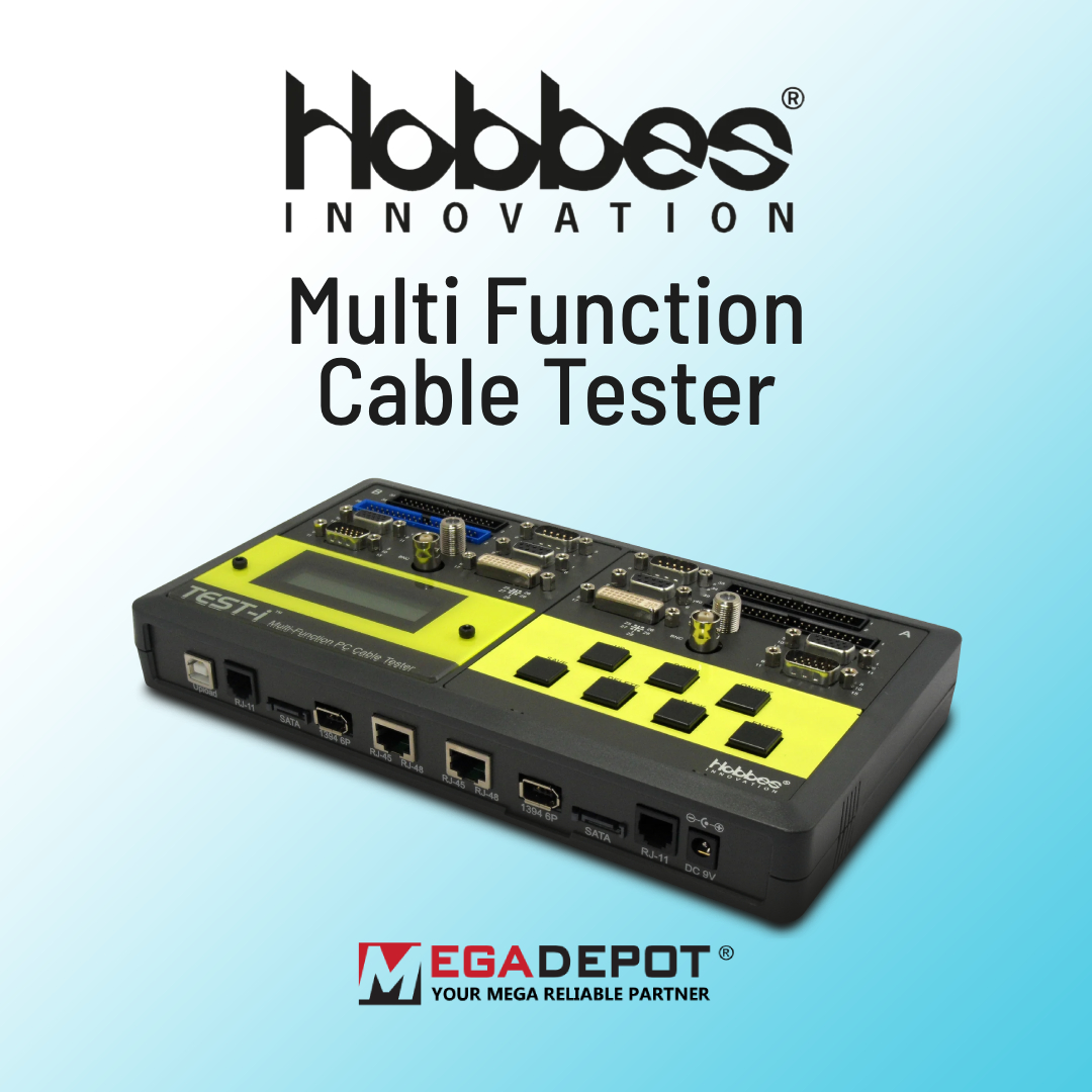 MegaDepot's tweet image. ➡️bit.ly/3Du5MqC Hobbes TEST-i Multi-Function Data &amp;amp; PC Cable Tester tests each cable pin connection to identify opened, shorted, miswired, and crossed wires. It also provides pin-to-pin connectivity &amp;amp; records up to 100 test results. #hobbes #cabletester #Cable #cables