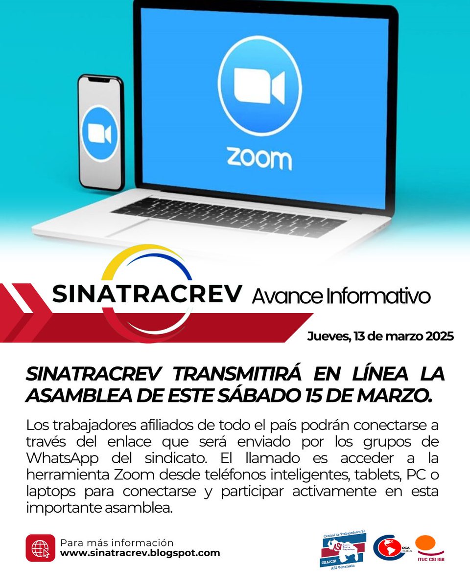 Visita nuestro blog sindical para más información: sinatracrev.blogspot.com/2025/03/sinatr…. ¡Siempre conectados!