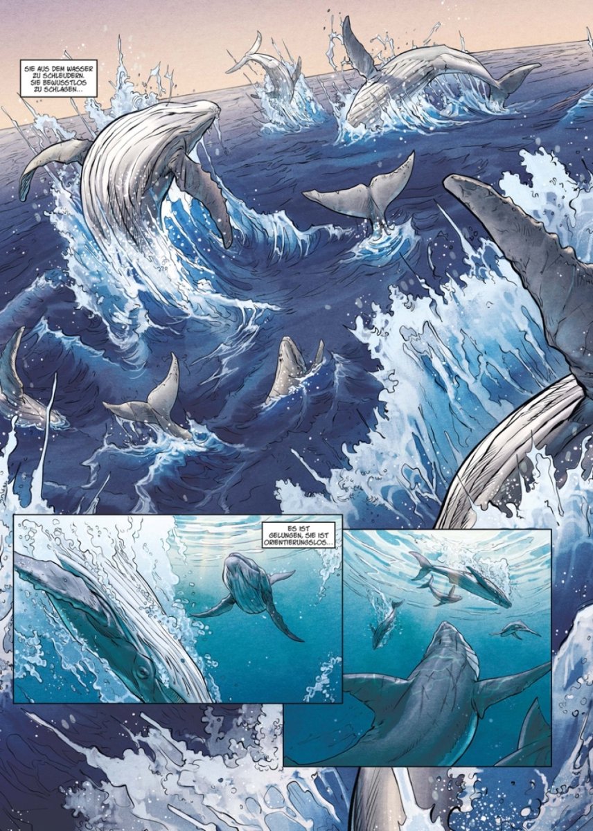 Aus der Perspektive eines der größten Raubtiere der Geschichte erzählt MEGALODON die alte Geschichte vom Fressen-und-gefressen-Werden neu. Das erinnert an LOVE hat aber eine ganz eigene Anziehungskraft.👍