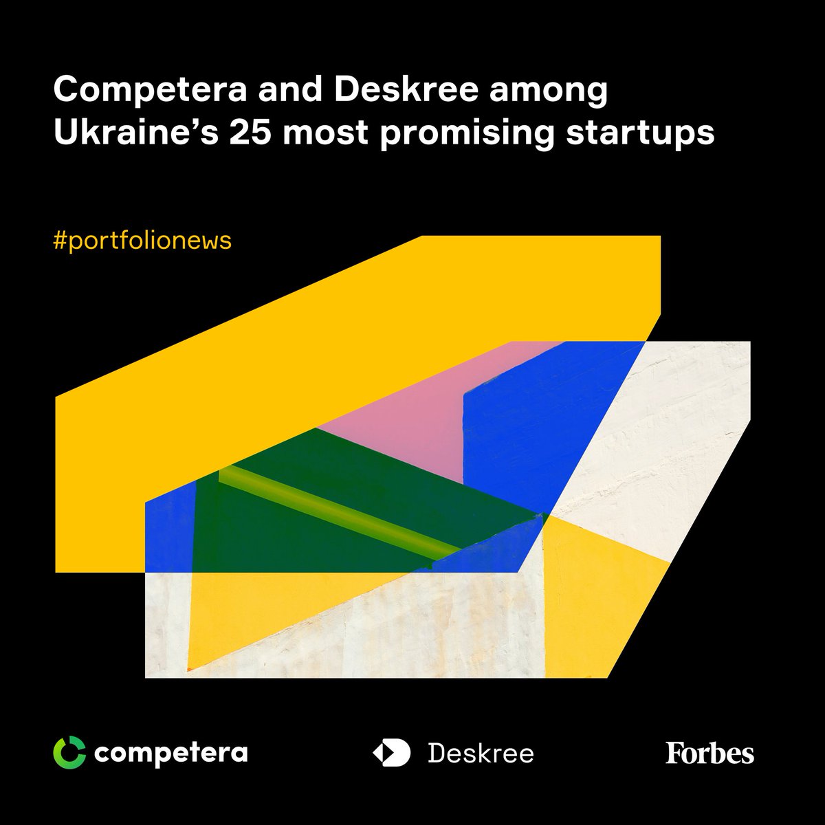 <a href="/Forbes/">Forbes</a> Ukraine has selected 25 of the most promising tech startups in the country. 

Two of our portfolio companies are on the list 🔥

<a href="/Competera_ai/">Competera</a>, <a href="/deskree_backend/">Deskree</a> — proud of you, guys!

Check out the full list on Forbes: bit.ly/3Du1Ciu