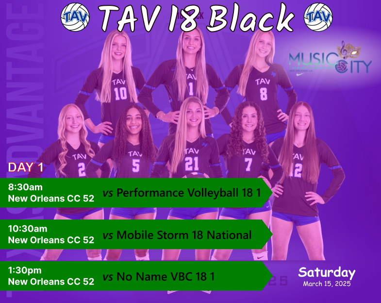 Brenlin Garlitz π 2026 (@brenlingarlitz) on Twitter photo Music City Qualifier in New Orleans!! Let's get double qualified!! <a href="/TAVVolleyball/">TX Advantage VB</a> #Tav18Black #GoTAV
<a href="/411Vball/">411Vball</a> <a href="/GMsportsmedia1/">GM Sports Media</a> <a href="/PDTexas/">Prep Dig Texas</a> <a href="/LoneStarPrepsTX/">LoneStarPreps.com</a> <a href="/Gosset41/">Brian Gosset</a> <a href="/VBallrecruiter/">Kara Hill</a> <a href="/CoachSamWol23/">Sam Wolinski</a> <a href="/CoachMikeDZ/">Michael DeLeon</a> Music City Qualifier in New Orleans!! Let's get double qualified!! <a href="/TAVVolleyball/">TX Advantage VB</a> #Tav18Black #GoTAV
<a href="/411Vball/">411Vball</a> <a href="/GMsportsmedia1/">GM Sports Media</a> <a href="/PDTexas/">Prep Dig Texas</a> <a href="/LoneStarPrepsTX/">LoneStarPreps.com</a> <a href="/Gosset41/">Brian Gosset</a> <a href="/VBallrecruiter/">Kara Hill</a> <a href="/CoachSamWol23/">Sam Wolinski</a> <a href="/CoachMikeDZ/">Michael DeLeon</a>