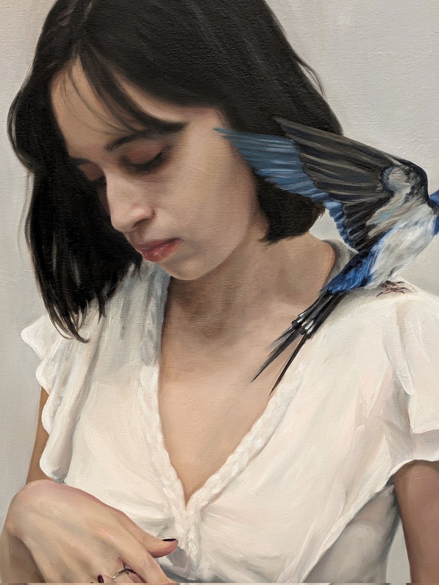 "Migración", óleo sobre lienzo, 81x65cm.