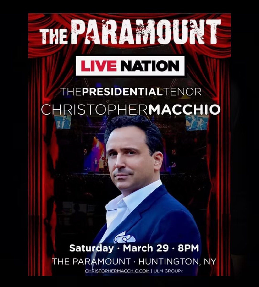 Mercedes Schlapp (@mercedesschlapp) on Twitter photo Please support the Presidential Tenor <a href="/ChrisMacchio/">Christopher Macchio</a> at his first ever solo concert. An amazing singer with his many performances for President Trump including at the Inauguration and CPAC.
Tickets are available at TicketMaster.com by searching Christopher Macchio. See Please support the Presidential Tenor <a href="/ChrisMacchio/">Christopher Macchio</a> at his first ever solo concert. An amazing singer with his many performances for President Trump including at the Inauguration and CPAC.
Tickets are available at TicketMaster.com by searching Christopher Macchio. See