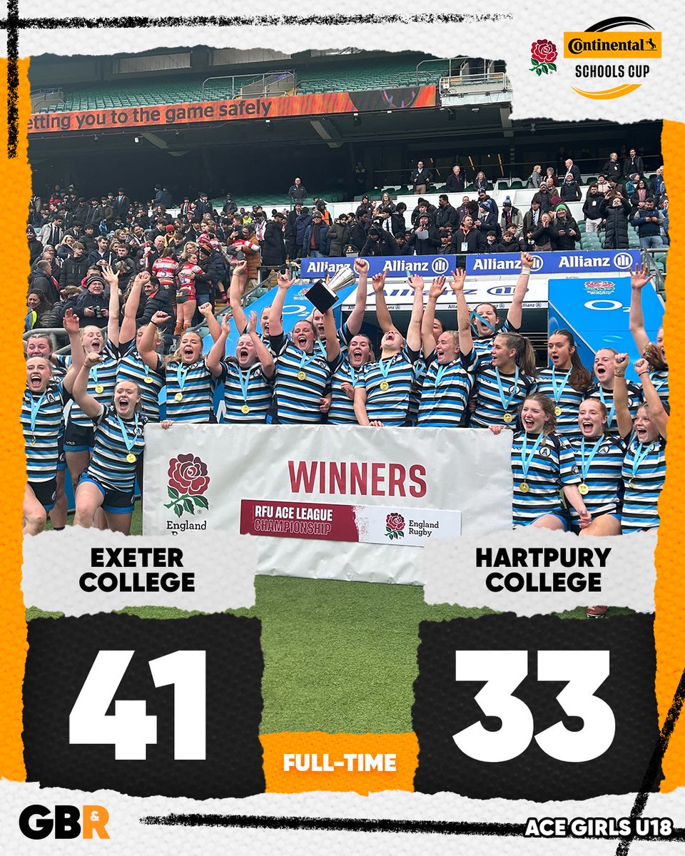 GoodBadRugby's tweet photo. Exeter College win a THRILLER to become the U18 ACE Girls Champions! 🏆 

Brought to you by @continental.tyres

#Rugby #ContinentalTyresSchoolsCup https://t.co/136C2rt8Ah