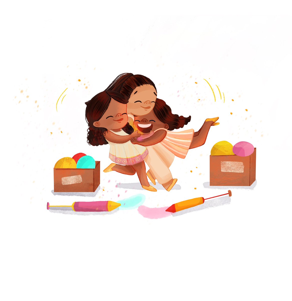 Celebrating this wonderful week of Holi, I wanted to share with you the process of creating this picture book “Maya’s Holi”, written by <a href="/ThrityUmrigar/">Thrity Umrigar</a> and published by <a href="/Scholastic/">Scholastic</a>