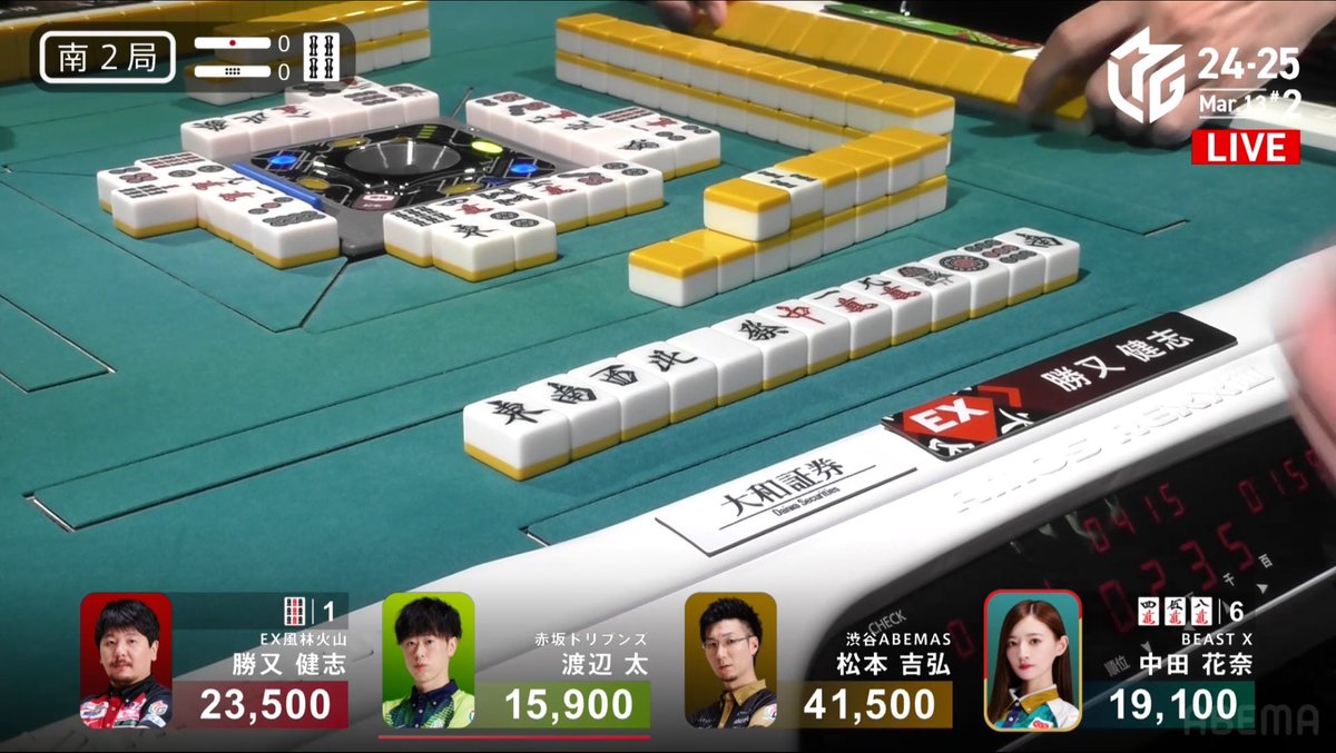 mleague_results's tweet image. 出た！出てしまった国士無双！！
#勝又健志 選手、起死回生の国士無双は役満32,000点！！
Mリーグ史上24度目の役満和了誕生！！

#Mリーグ