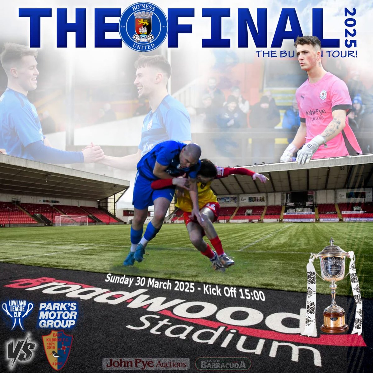 BonessUnited_FC's tweet photo. Lowland League Cup Final Details

📅 30/03/2025
🏆 Scottish Lowland Football League 🏆
🆚 East Kilbride
🏟️ Broadwood Stadium
⚽️ 1500 Kick-off 
💷 £10 Adults/£5 Concessions

#BackTheBU
#bUnited https://t.co/T0cLzWeZnG
