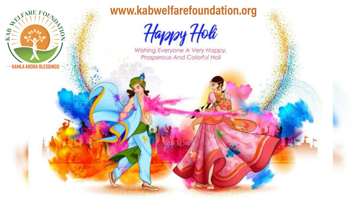 This Holi, let’s celebrate the spirit of love, unity, and giving. May the colors of happiness, health, and kindness brighten your life.

Happy Holi!

Visit kabwelfarefoundation.org to support our mission.

#HappyHoli #FestivalOfColors #KABWelfareFoundation #BlessedBhawna #MrSmiley
