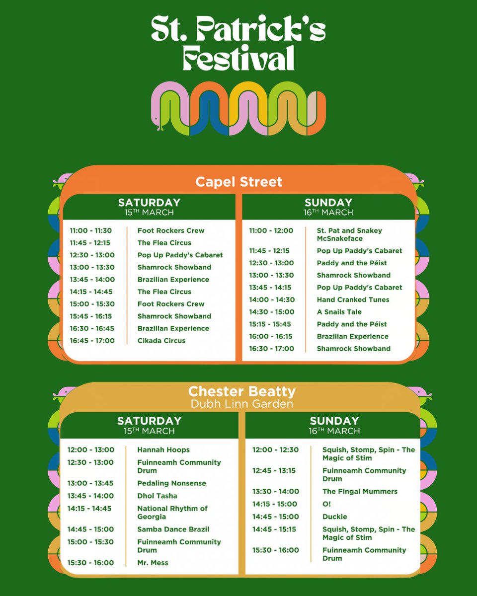 St. Patrick's Festival 🇮🇪🐍☘️💚 tweet media