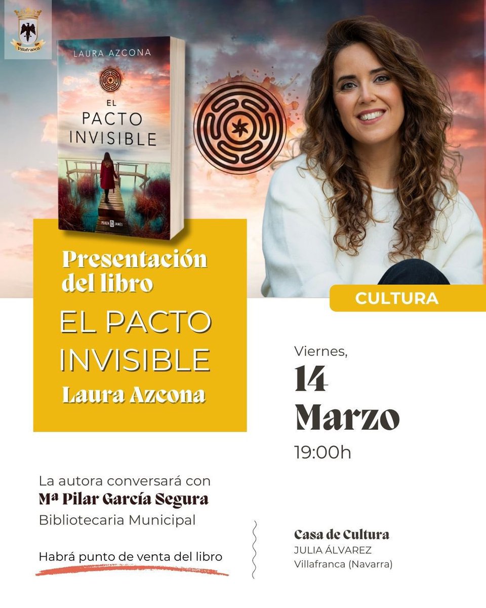 Mañana tengo la enorme suerte de presentar mi nueva novela en Villafranca (Navarra) 
Os espero allí a las 19:00 😊
<a href="/PlazaYJanes/">Plaza&Janes Lectores</a> <a href="/penguinlibros/">Penguin España 🐧📚</a> <a href="/penguincrimen/">Penguin Crimen 🔫🕵 #AdictosAlCrimen</a>