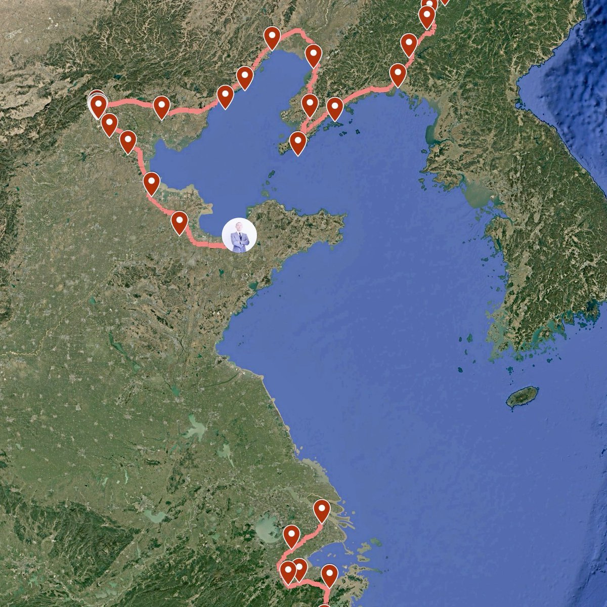 manju0519's tweet photo. #自転車中国一周
総走：33,859.69km
本日：東営市 → 昌邑市卜庄鎮 / 141.90km
標高：高53m / 低1m
気温：高19° / 低5°
日数：1229日目 https://t.co/dpQkR5S2mZ