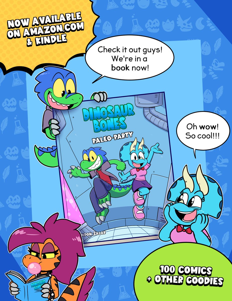 ZarlandRex's tweet image. Hey everyone!! I'm very excited to announce that the first Dino Bones book is now Live and Available over on Amazon (and Kindle)!
------
Here is a direct link for purchasing: a.co/d/4scCcZc