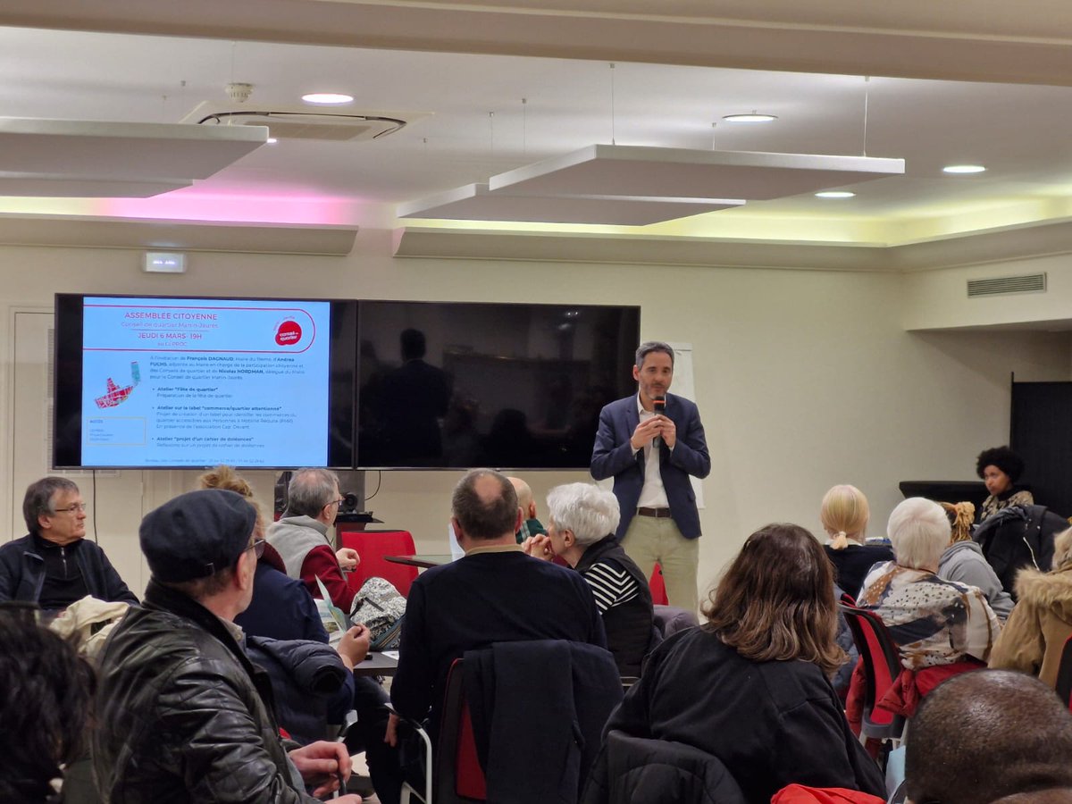 monquartier19's tweet image. Retour en images 📷
L'assemblée citoyenne du conseil de quartier Manin-Jaurès s'est tenue le jeudi 6 mars.
Des échanges riches autour de sujets en lien avec la convivialité, l'accessibilité et la démocratie locale !
#ParticipationCitoyenne
#Accessibilité
#ManinJaures
