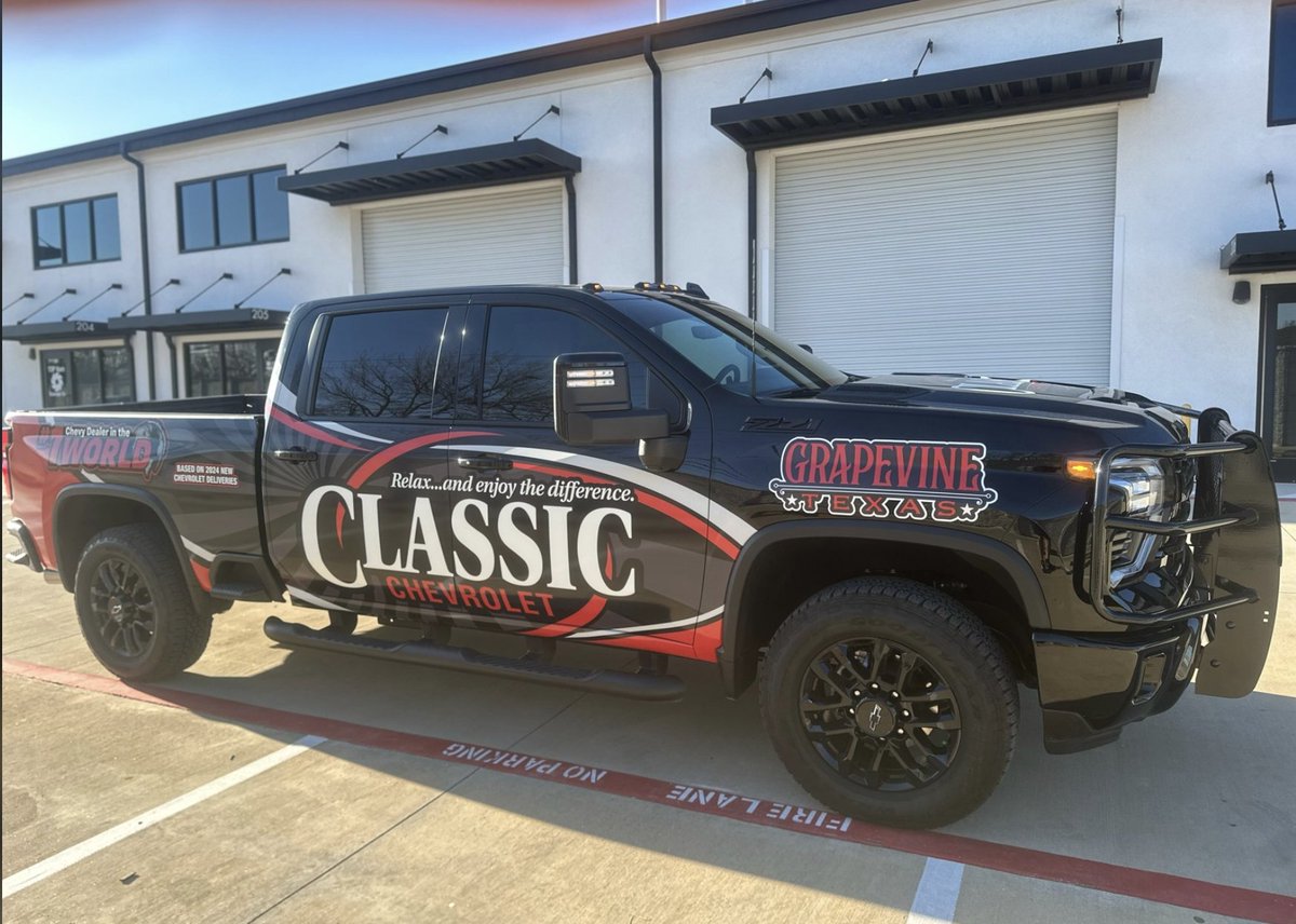 sigmagrafix's tweet photo. From trucks to big-rigs, our in-house design team at SigmaGrafix creates eye-catching wraps that reflect your brand and the image you want. Call us today for your introduction or any questions you might have; we would love to help! @ClassiceChevroletGrapevine https://t.co/INPXbgzsEN
