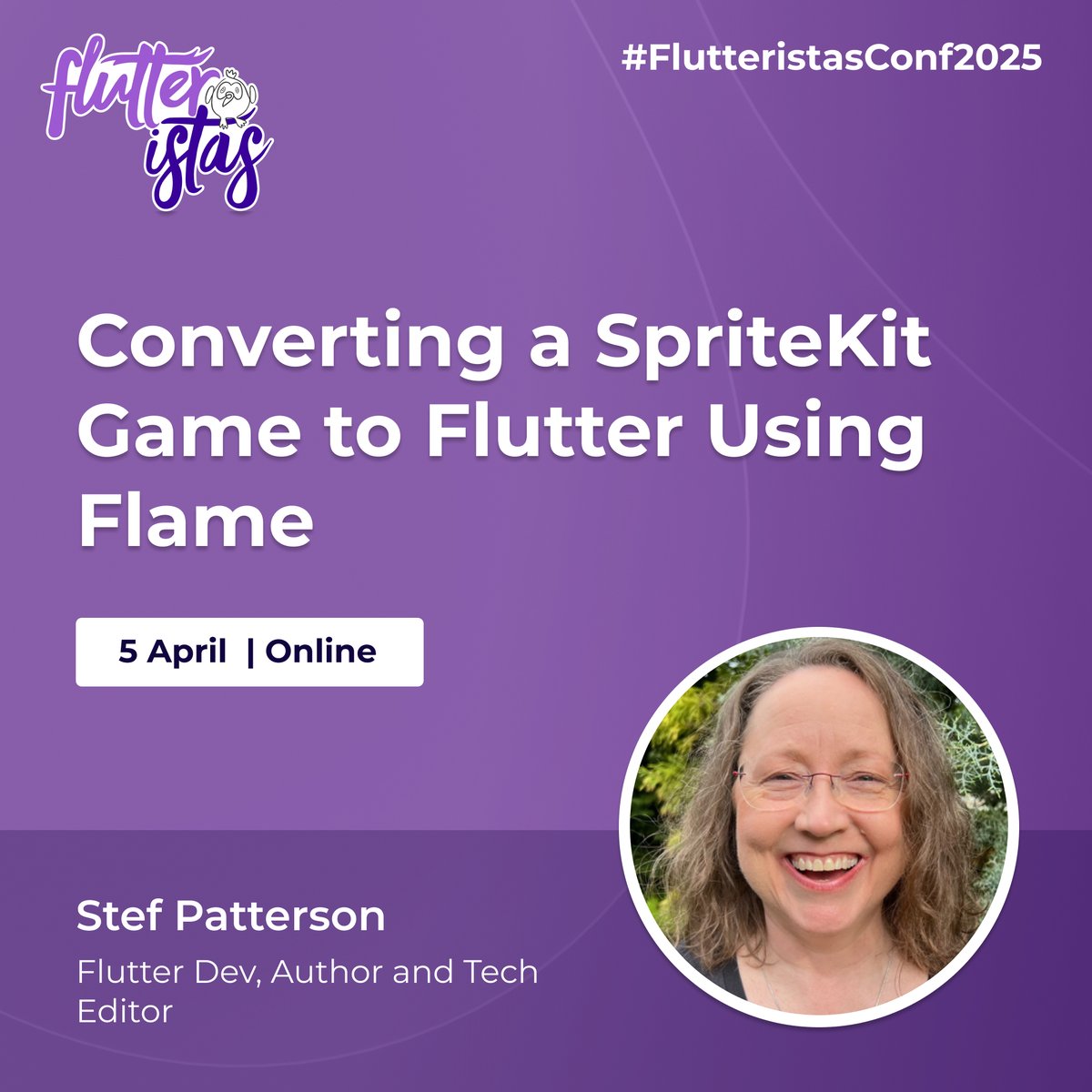 Flutteristas Conference (@flutteristascon) on Twitter photo ๐ฎ At #FlutteristasConf2025, <a href="/GeekMeSpeakStef/">GeekMeSpeakStef ๐</a> will share how she converted a SpriteKit zombie game into a cross-platform game with Flutter and Flame in her talk, "Converting a SpriteKit Game to Flutter Using Flame." ๐งโโ๏ธ
RSVP: ๐ flutteristas.org
#FlutterDev #FlameEngine ๐ฎ At #FlutteristasConf2025, <a href="/GeekMeSpeakStef/">GeekMeSpeakStef ๐</a> will share how she converted a SpriteKit zombie game into a cross-platform game with Flutter and Flame in her talk, "Converting a SpriteKit Game to Flutter Using Flame." ๐งโโ๏ธ
RSVP: ๐ flutteristas.org
#FlutterDev #FlameEngine